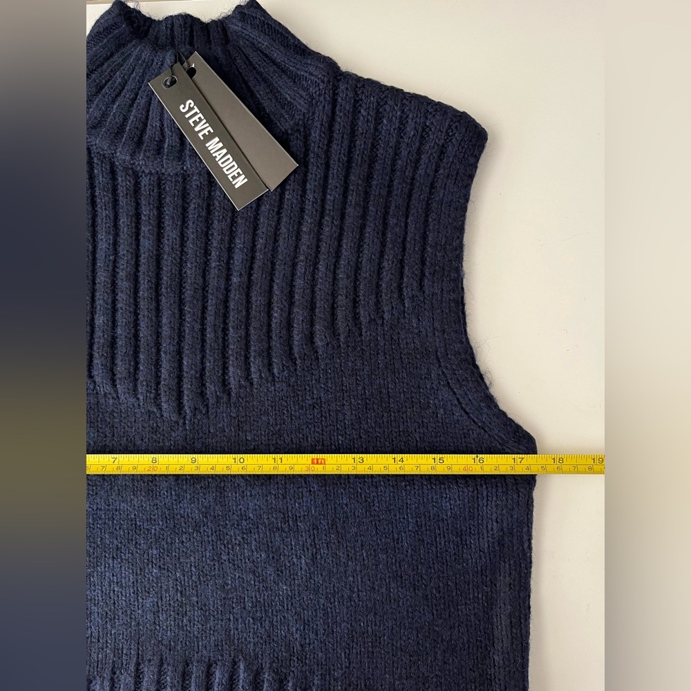 Steve Madden | NWT Wool Blend Serin Sleeveless Sweater - Picture 8 of 9